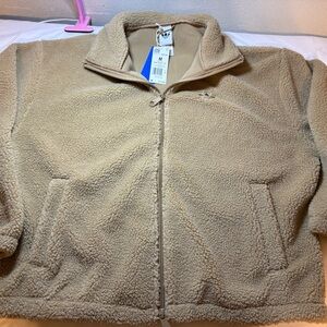 Adidas Beige Essential Teddy Jacket